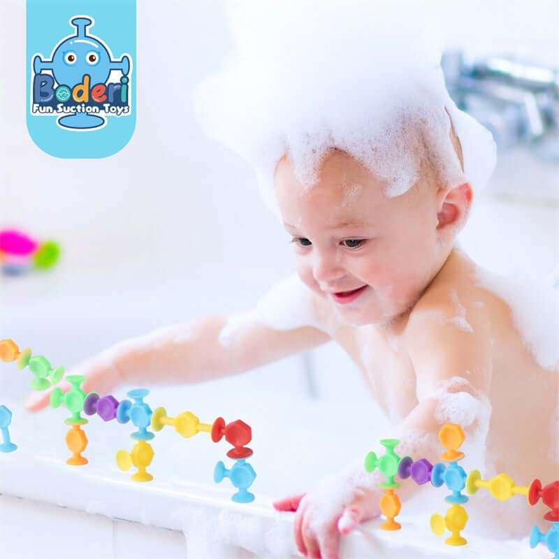 Stick & Play: 114PCS Suction Sensory Bath Toy Set