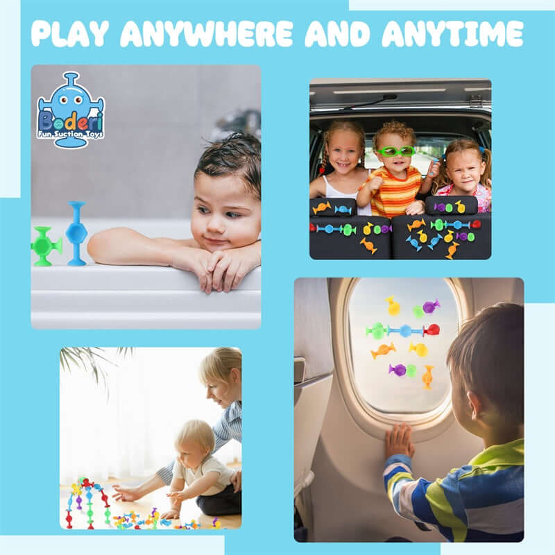 Stick & Play: 114PCS Suction Sensory Bath Toy Set