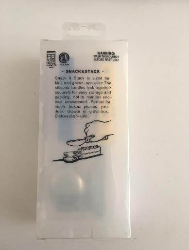 Build & Bite: 3PCS Brick Cutlery Set