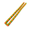 Fidget Chain toy in vibrant orange and green colors, made of high-quality plastic for stress relief and entertainment.