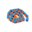 Colorful fidget chain toy made of durable plastic, designed for tactile engagement and stress relief.