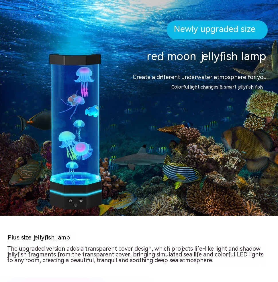 15” Jellyfish Lava Lamp – Color-Changing Sensory Night Light with Remote