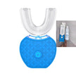 U-shaped ultrasonic electric toothbrush with foaming mousse toothpaste set for kids and adults.
