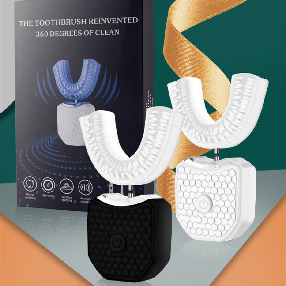 Smart Automatic U-Shaped Toothbrush – 360° Sonic Cleaning & Blue Light Whitening