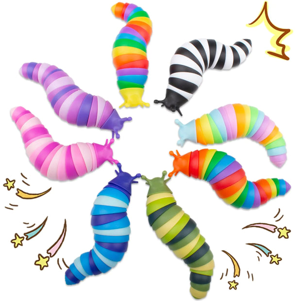 Slug Fidget Toy Set – 8 Pack