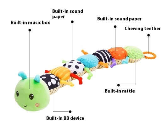 Sensory Musical Caterpillar – Soothing Educational Toy for Babies & Toddlers