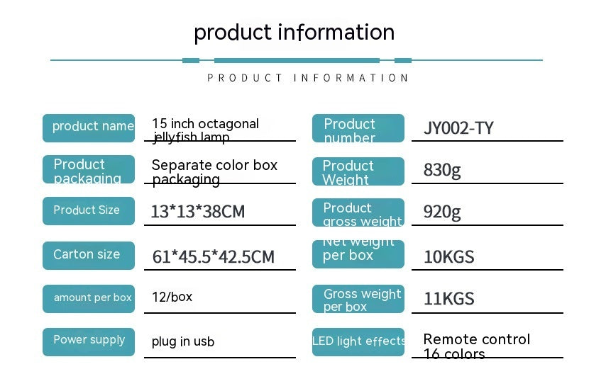 15” Jellyfish Lava Lamp – Color-Changing Sensory Night Light with Remote