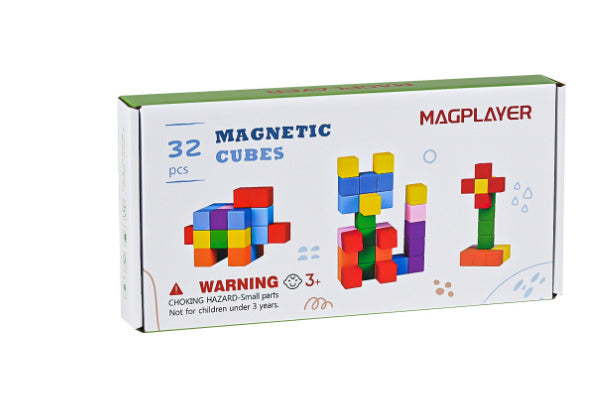 Magnetic Cubes – 32 Piece Rainbow Builder Set