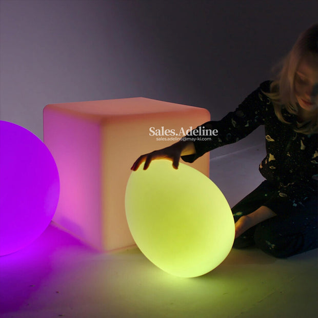 LED Sensory Mood Light Set – Cube, Ball, Egg & Pebble