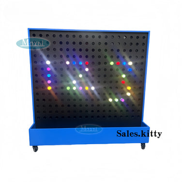 Wheel-Running LED Peg Wall Panel