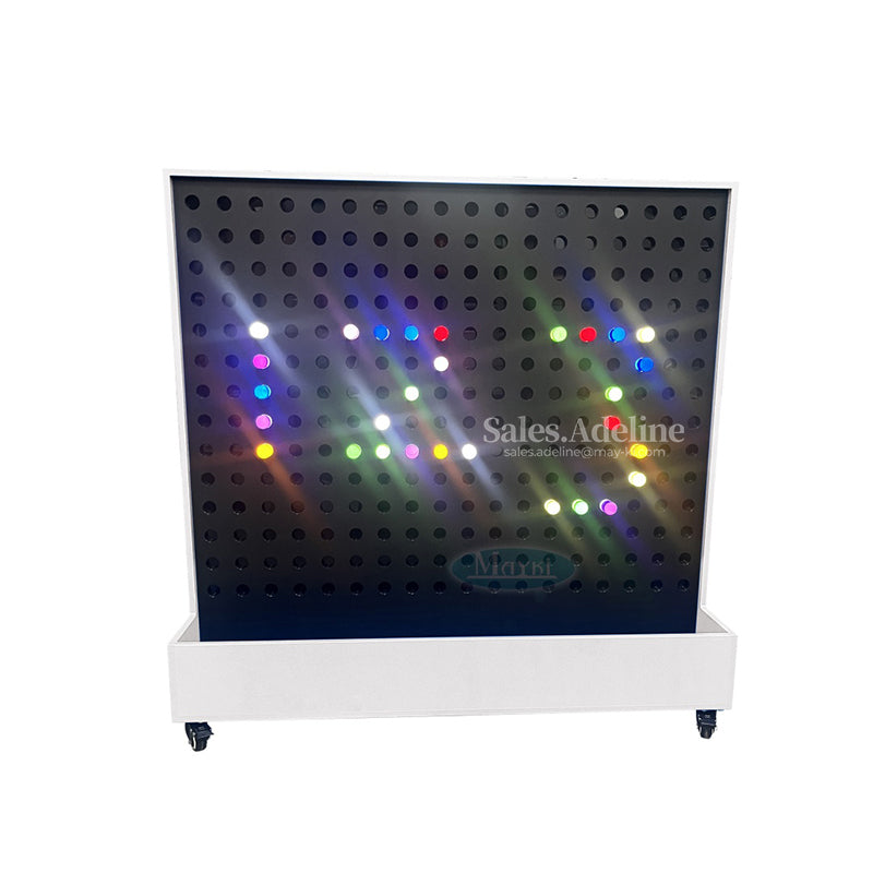 Wheel-Running LED Peg Wall Panel