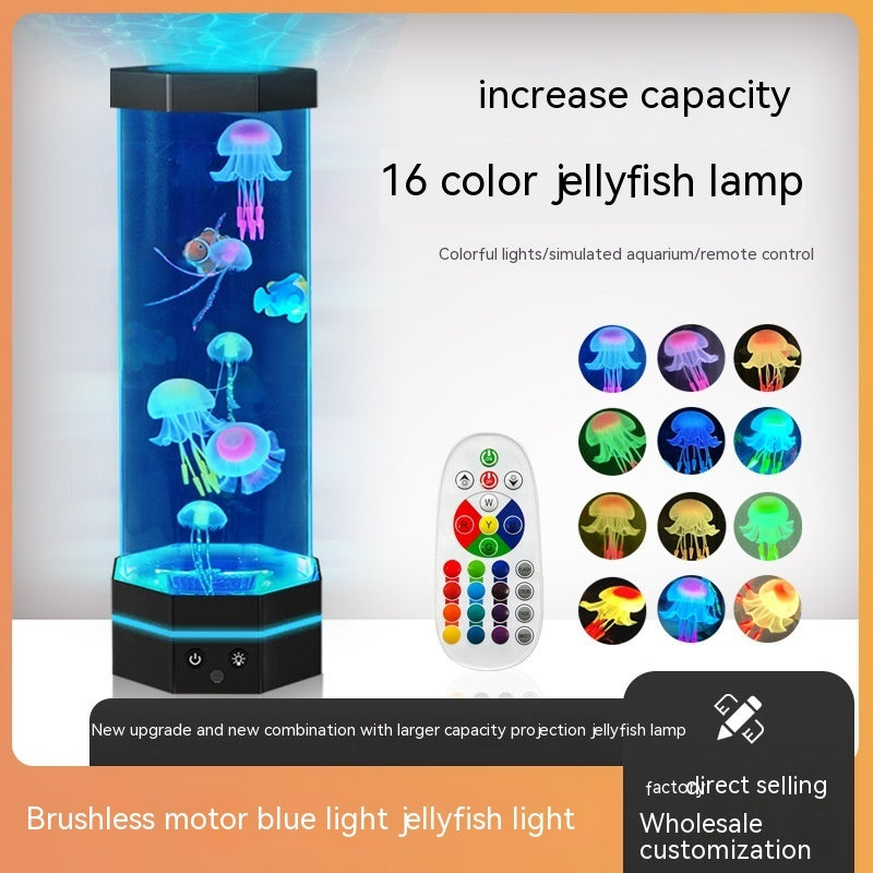 15” Jellyfish Lava Lamp – Color-Changing Sensory Night Light with Remote