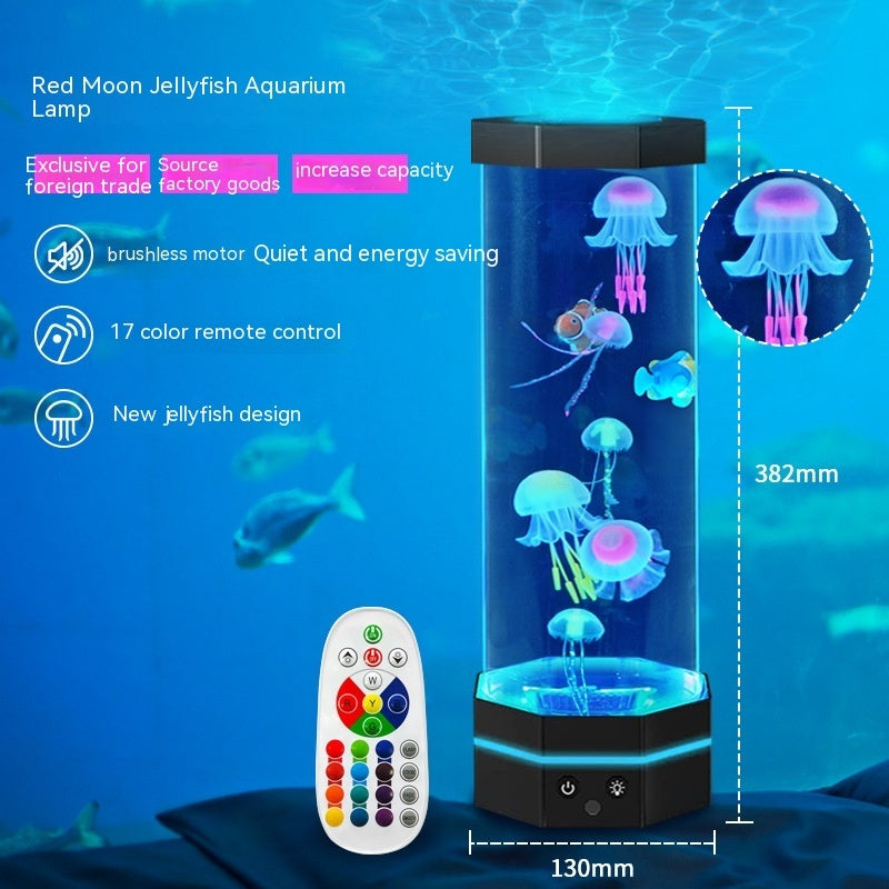 15” Jellyfish Lava Lamp – Color-Changing Sensory Night Light with Remote