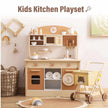 New Large Wooden Kitchen Playset With Accessories
